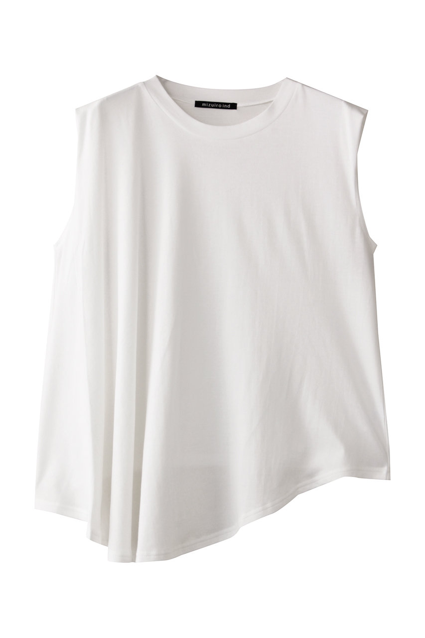 mizuiro ind c/neck asymmetry PO プルオーバー (off white, F) ミズイロインド ELLE SHOP mizuiro ind c/neck asymmetry PO プルオーバー (off white, F) ミズイロインド ELLE SHOP