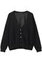 v neck wide C/D カーディガン ミズイロインド/mizuiro ind black
