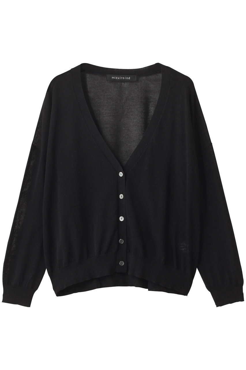 mizuiro ind v neck wide C/D カーディガン (black, F) ミズイロインド ELLE SHOP mizuiro ind v neck wide C/D カーディガン (black, F) ミズイロインド ELLE SHOP