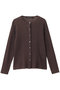 crew neck rib C/D カーディガン ミズイロインド/mizuiro ind brown