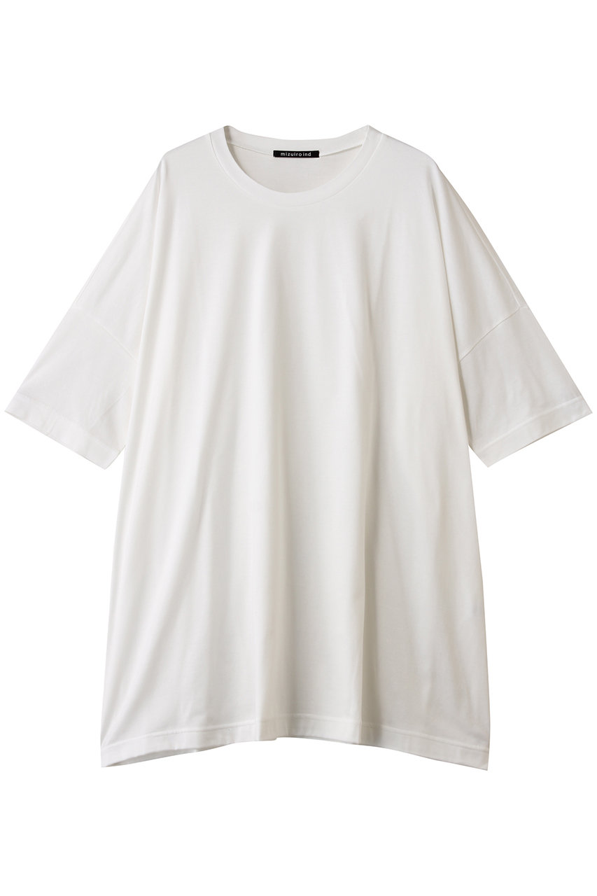 mizuiro ind wide c/neck tunic チュニック (off white, F) ミズイロインド ELLE SHOP mizuiro ind wide c/neck tunic チュニック (off white, F) ミズイロインド ELLE SHOP