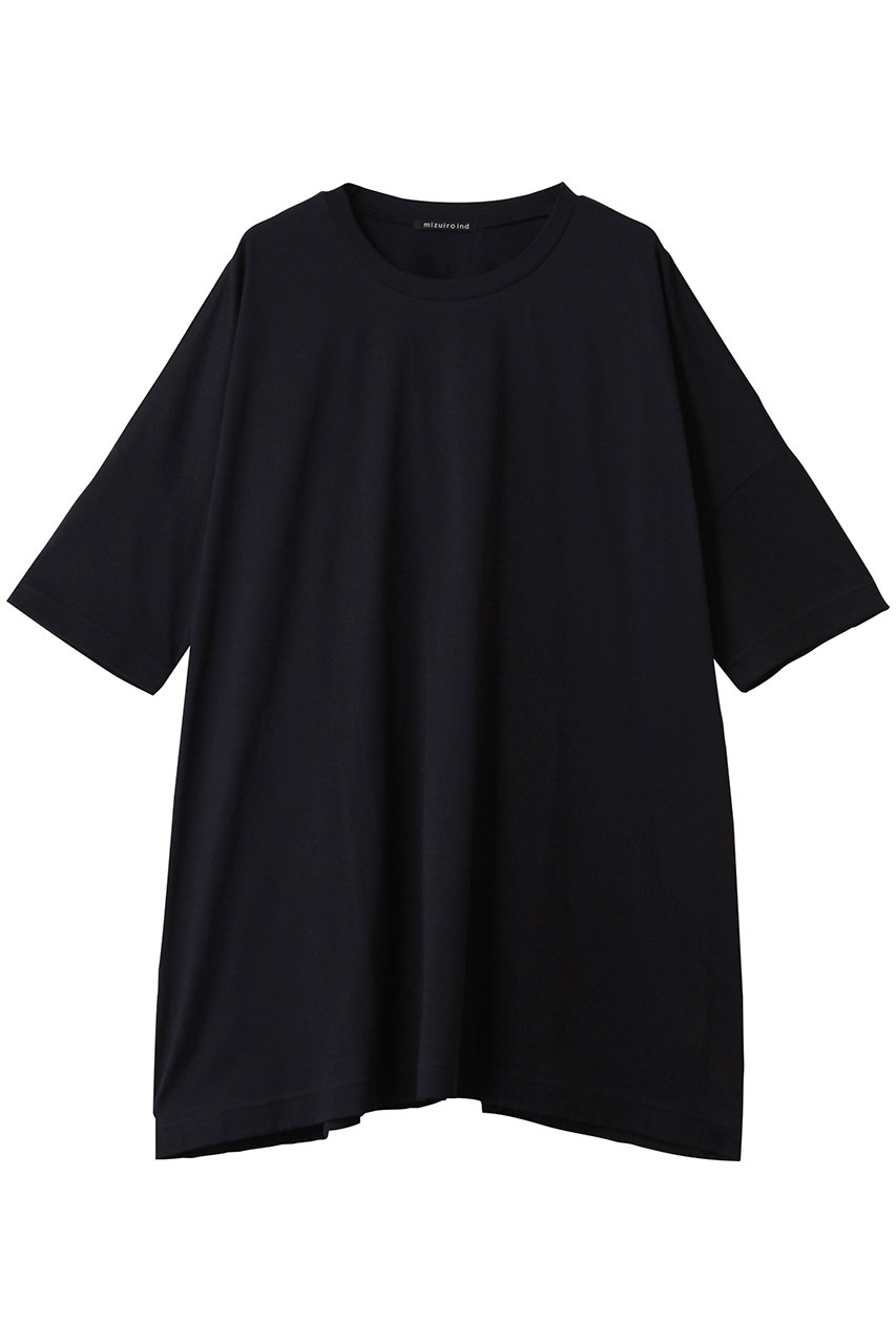 mizuiro ind wide c/neck tunic チュニック (navy, F) ミズイロインド ELLE SHOP mizuiro ind wide c/neck tunic チュニック (navy, F) ミズイロインド ELLE SHOP