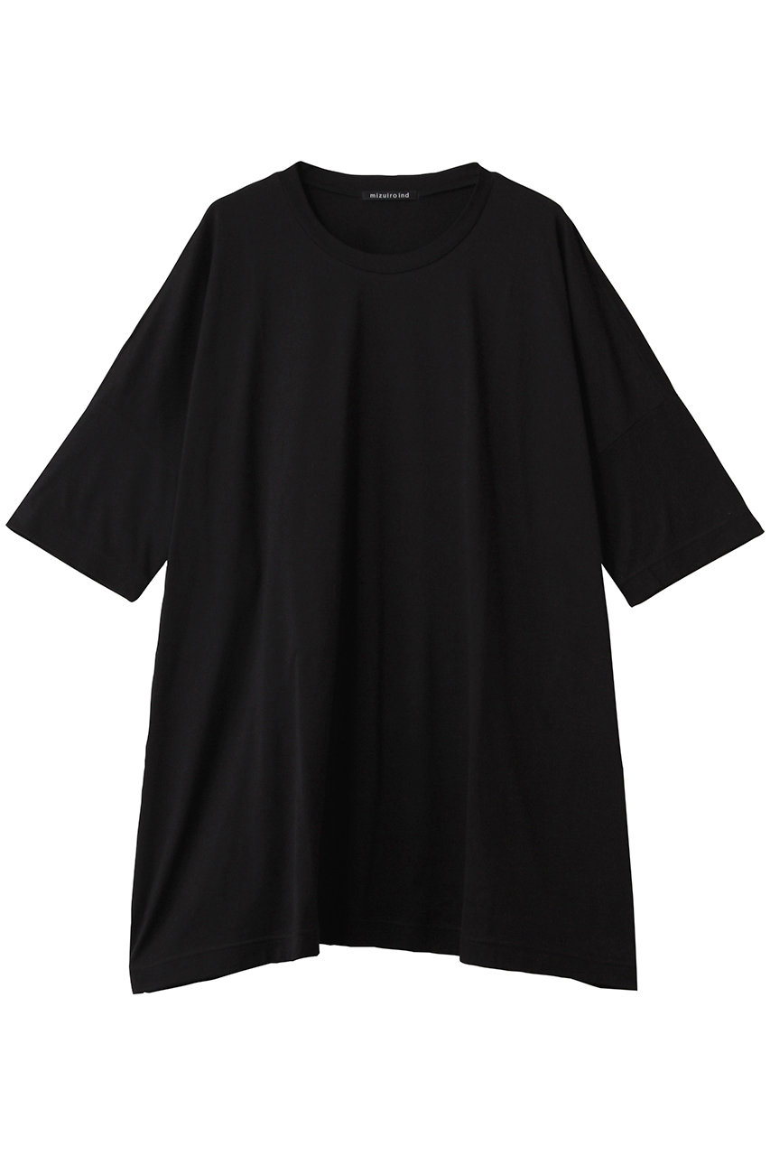 mizuiro ind wide c/neck tunic チュニック (black, F) ミズイロインド ELLE SHOP mizuiro ind wide c/neck tunic チュニック (black, F) ミズイロインド ELLE SHOP