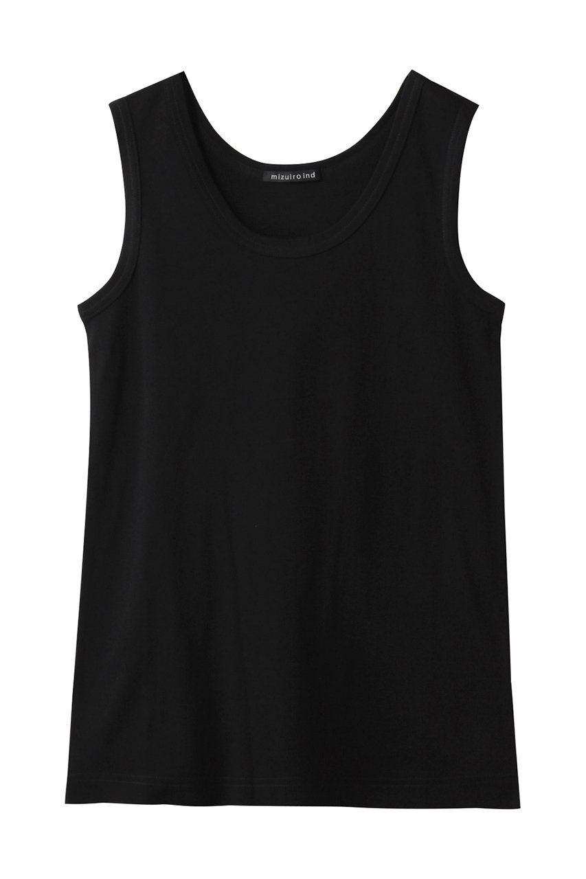 mizuiro ind basic rib tanktop タンクトップ (black, F) ミズイロインド ELLE SHOP mizuiro ind basic rib tanktop タンクトップ (black, F) ミズイロインド ELLE SHOP