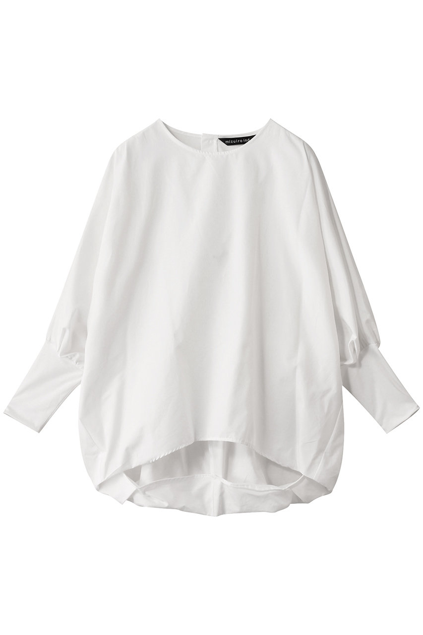 mizuiro ind crew neck cocoon P/O プルオーバー (off white, F) ミズイロインド ELLE SHOP mizuiro ind crew neck cocoon P/O プルオーバー (off white, F) ミズイロインド ELLE SHOP