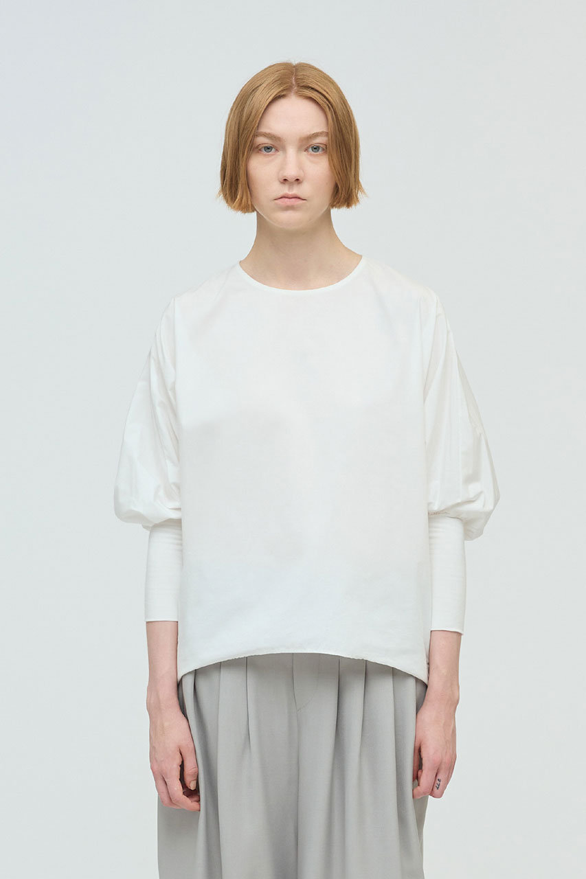 mizuiro ind(ミズイロインド)｜クルーネックコクーンプルオーバー/off