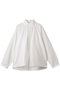 スタンドシャツカラーギャザーシャツ ミズイロインド/mizuiro ind off white