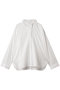 ギャザースタンドカラーシャツ ミズイロインド/mizuiro ind off white
