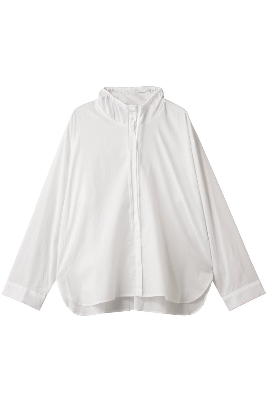 mizuiro ind gathered stand collar shirt シャツ (off white, F) ミズイロインド ELLE SHOP mizuiro ind gathered stand collar shirt シャツ (off white, F) ミズイロインド ELLE SHOP