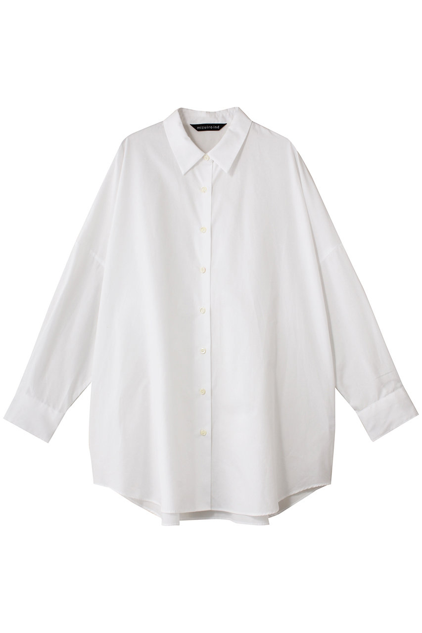mizuiro ind wide tunic shirt シャツ (off white, F) ミズイロインド ELLE SHOP mizuiro ind wide tunic shirt シャツ (off white, F) ミズイロインド ELLE SHOP