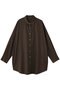 ワイドチュニックシャツ ミズイロインド/mizuiro ind brown