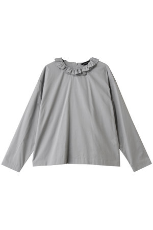 ミズイロインド/mizuiro indのフリルカラープルオーバーシャツ(110400/110403)