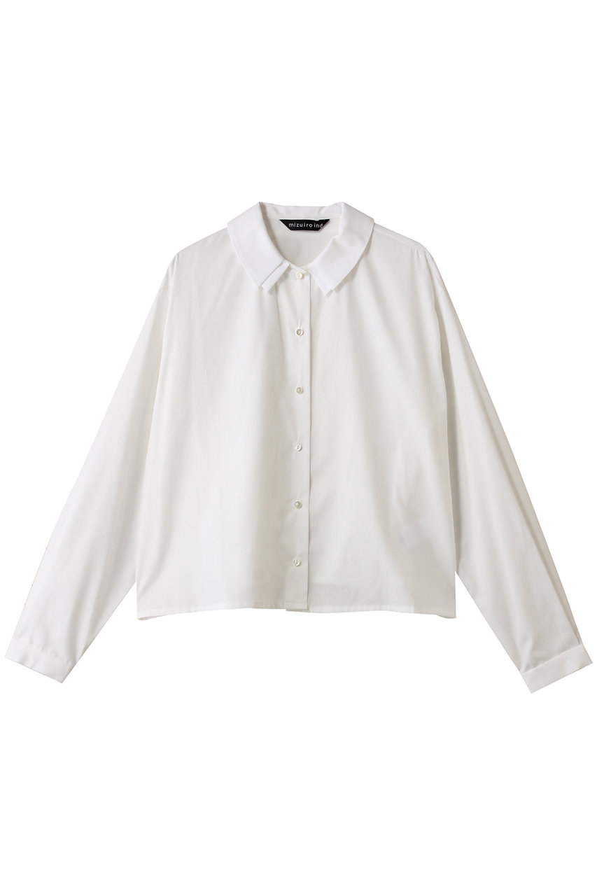mizuiro ind double collars shirt シャツ (off white, F) ミズイロインド ELLE SHOP mizuiro ind double collars shirt シャツ (off white, F) ミズイロインド ELLE SHOP
