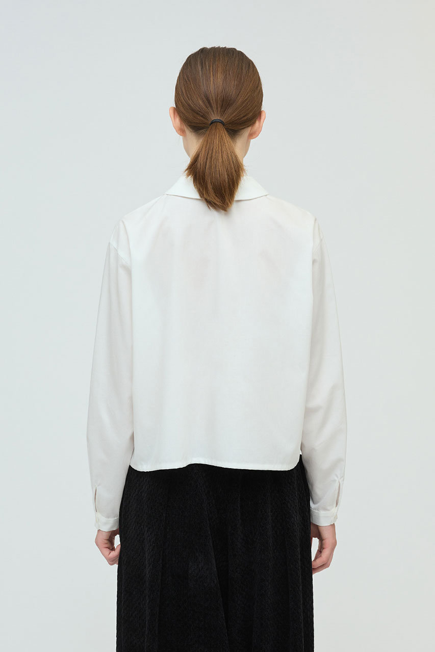 mizuiro ind(ミズイロインド)｜ダブルカラーシャツ/off white の通販