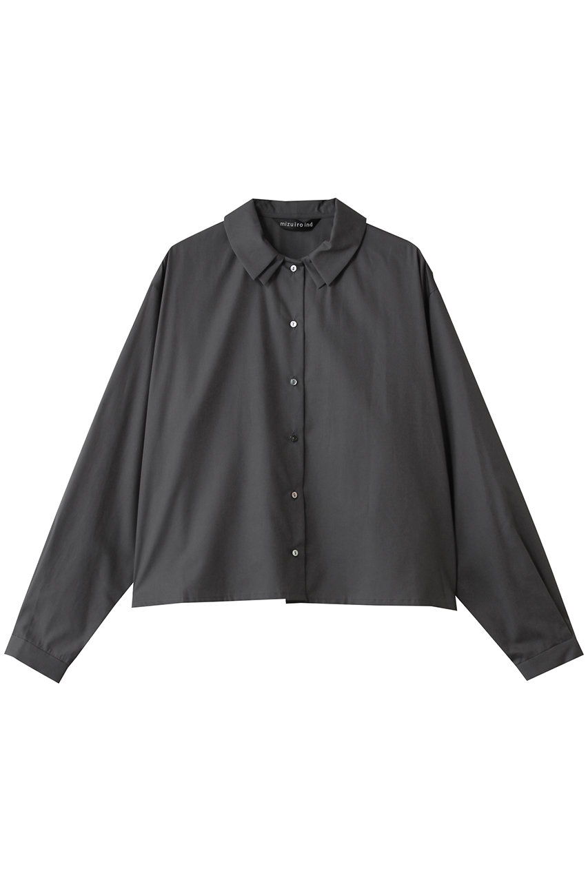 mizuiro ind double collars shirt シャツ (c.gray, F) ミズイロインド ELLE SHOP mizuiro ind double collars shirt シャツ (c.gray, F) ミズイロインド ELLE SHOP
