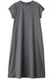 Aラインショートスリーブワンピース ミズイロインド/mizuiro ind gray