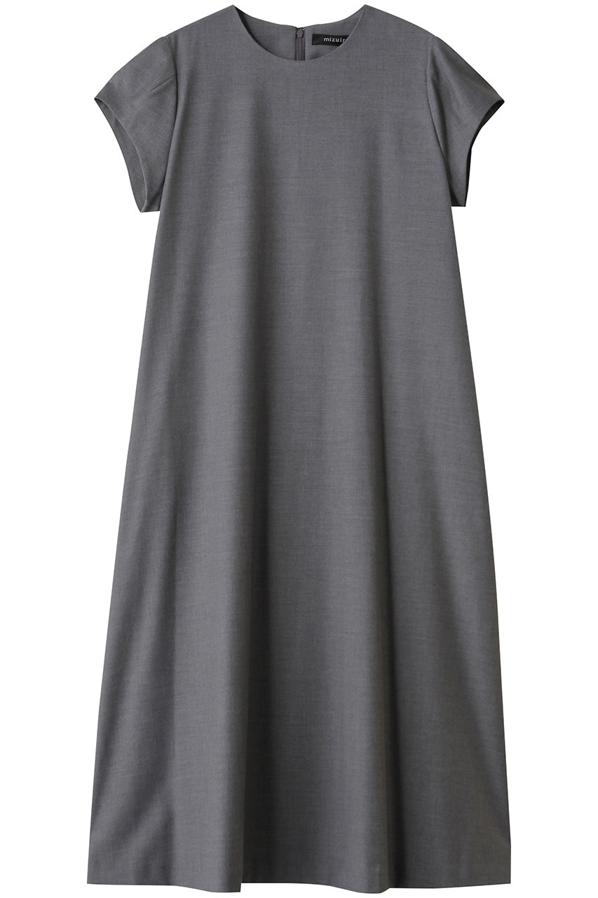 mizuiro ind A line short slv OP ワンピース (gray, F) ミズイロインド ELLE SHOP mizuiro ind A line short slv OP ワンピース (gray, F) ミズイロインド ELLE SHOP