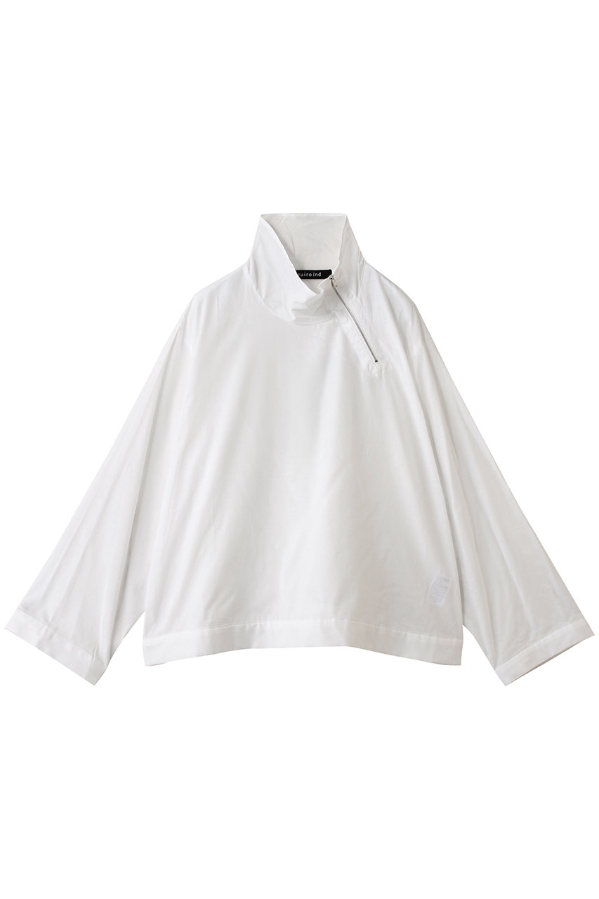 mizuiro ind zip high neck collar P/O プルオーバー (off white, F) ミズイロインド ELLE SHOP mizuiro ind zip high neck collar P/O プルオーバー (off white, F) ミズイロインド ELLE SHOP