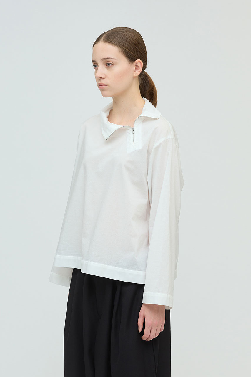 mizuiro ind(ミズイロインド)｜ジップハイネックカラープルオーバー