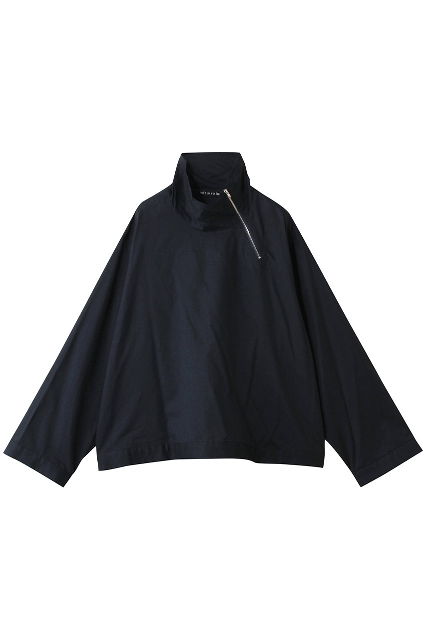 mizuiro ind zip high neck collar P/O プルオーバー (navy, F) ミズイロインド ELLE SHOP mizuiro ind zip high neck collar P/O プルオーバー (navy, F) ミズイロインド ELLE SHOP