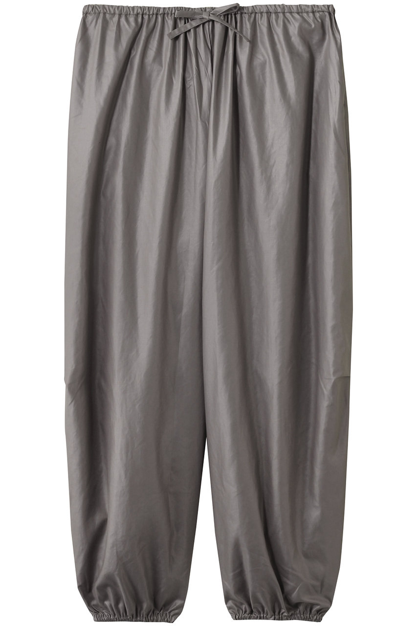 mizuiro ind glossy drawstring hem easy PT パンツ (gray, F) ミズイロインド ELLE SHOP mizuiro ind glossy drawstring hem easy PT パンツ (gray, F) ミズイロインド ELLE SHOP