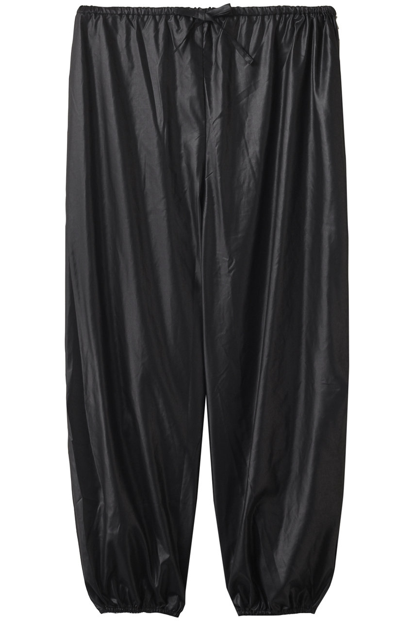 mizuiro ind glossy drawstring hem easy PT パンツ (black, F) ミズイロインド ELLE SHOP mizuiro ind glossy drawstring hem easy PT パンツ (black, F) ミズイロインド ELLE SHOP