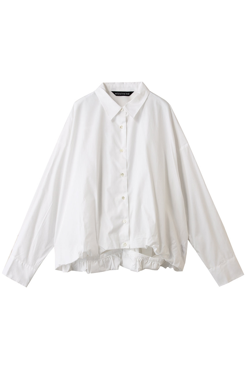 mizuiro ind ballon shirt シャツ (off white, F) ミズイロインド ELLE SHOP mizuiro ind ballon shirt シャツ (off white, F) ミズイロインド ELLE SHOP