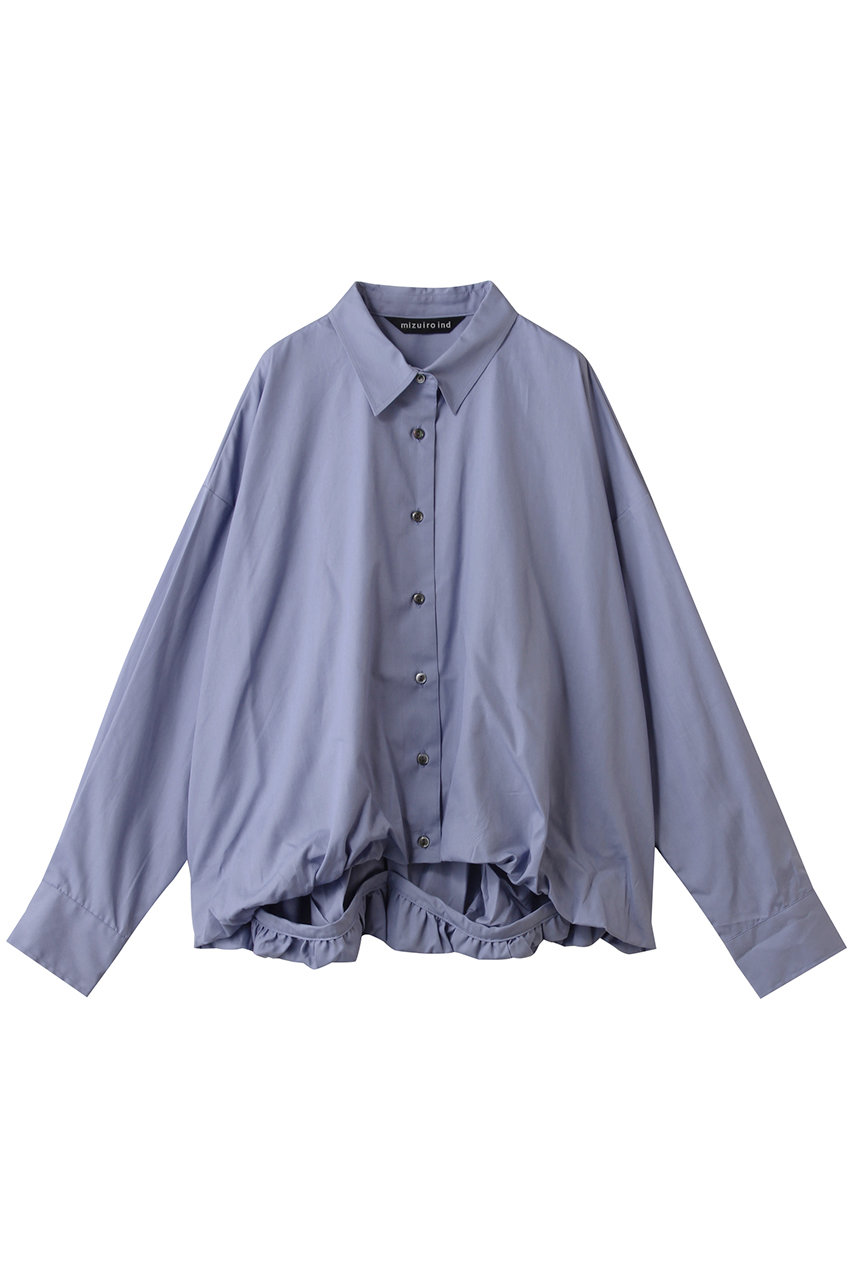mizuiro ind ballon shirt シャツ (l.blue, F) ミズイロインド ELLE SHOP mizuiro ind ballon shirt シャツ (l.blue, F) ミズイロインド ELLE SHOP