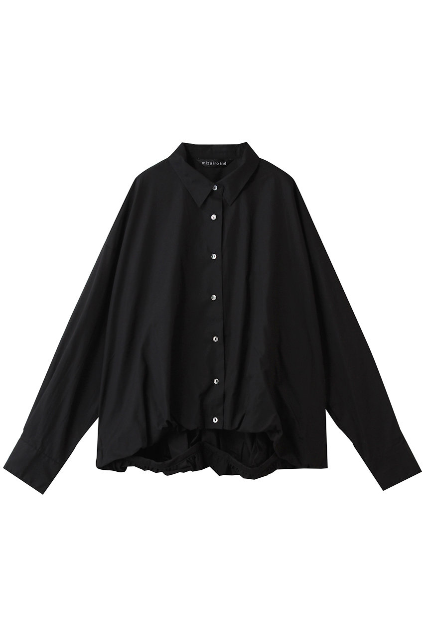 mizuiro ind ballon shirt シャツ (black, F) ミズイロインド ELLE SHOP mizuiro ind ballon shirt シャツ (black, F) ミズイロインド ELLE SHOP