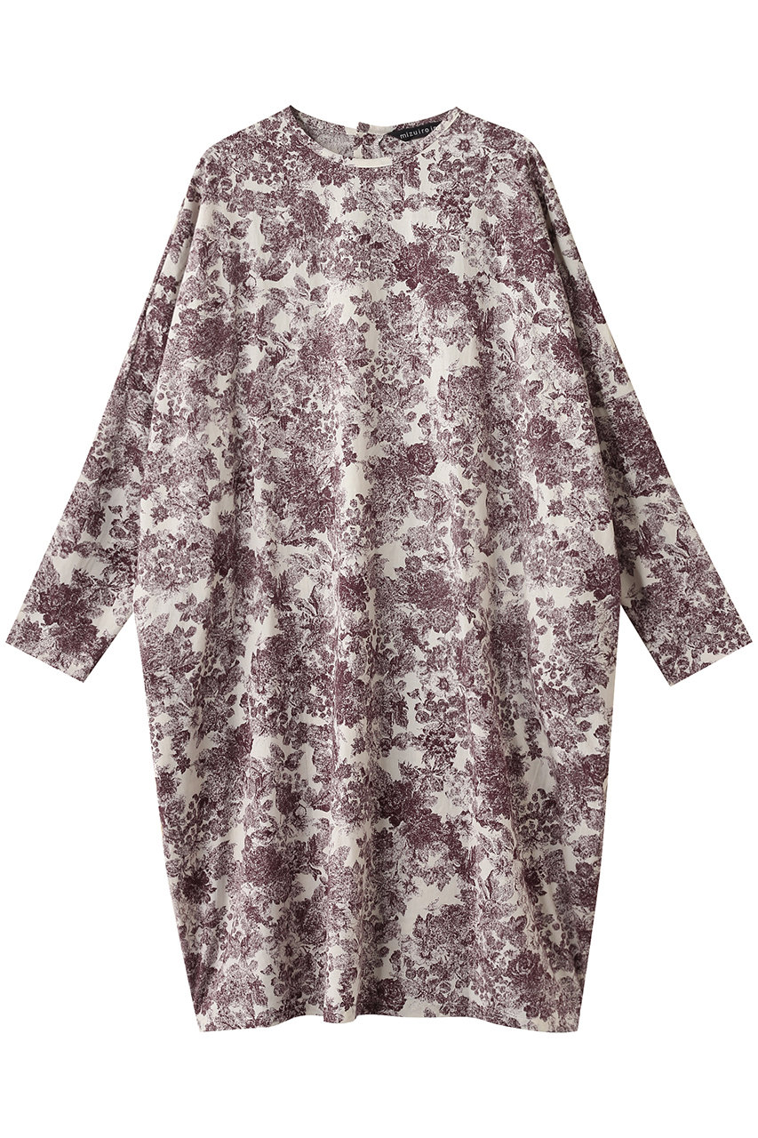 mizuiro ind print cocoon wide OP ワンピース (beige, F) ミズイロインド ELLE SHOP mizuiro ind print cocoon wide OP ワンピース (beige, F) ミズイロインド ELLE SHOP