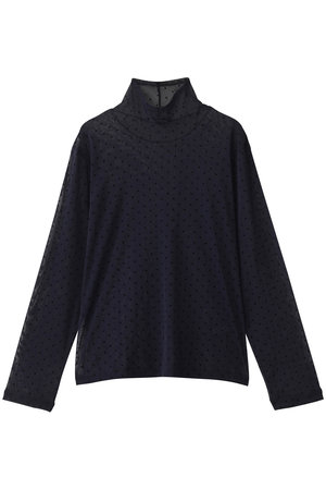 ミズイロインド/mizuiro indのメッシュドットハイネックプルオーバー(110400/110403)