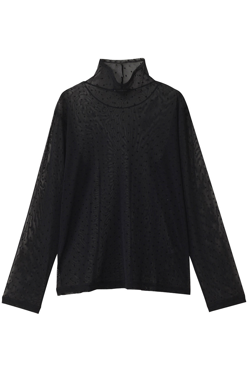 mizuiro ind mesh dots high neck P/O プルオーバー (black, F) ミズイロインド ELLE SHOP mizuiro ind mesh dots high neck P/O プルオーバー (black, F) ミズイロインド ELLE SHOP