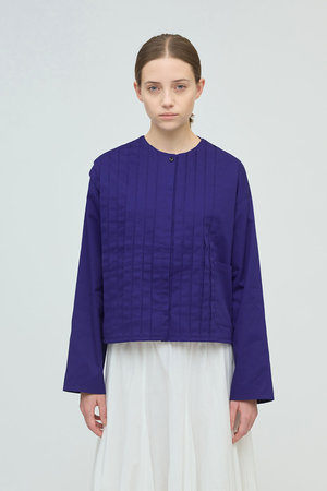 ミズイロインド/mizuiro indのクルーネックピンタックシャツ(110400/110403)