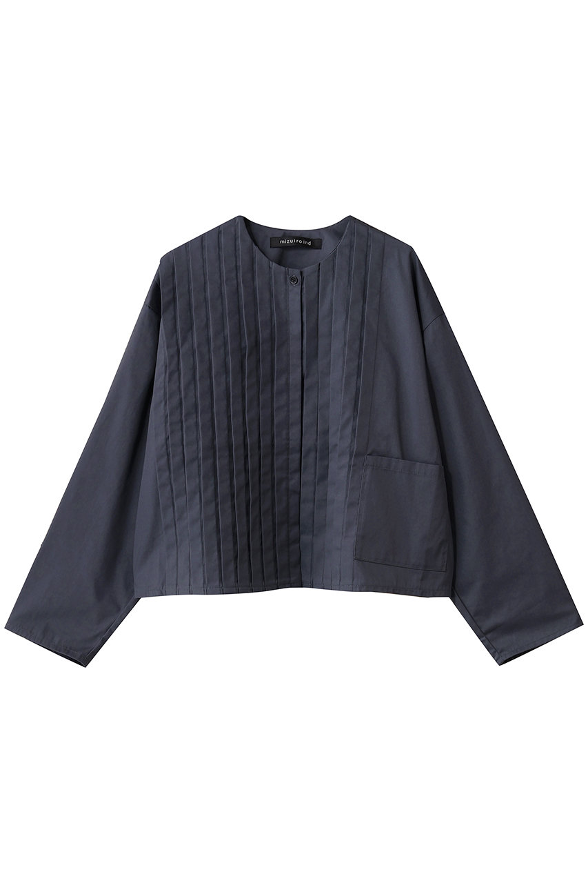 mizuiro ind crew neck pin tucked shirt シャツ (c.gray, F) ミズイロインド ELLE SHOP mizuiro ind crew neck pin tucked shirt シャツ (c.gray, F) ミズイロインド ELLE SHOP