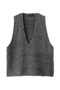 へアリーVネックベスト ミズイロインド/mizuiro ind l.gray