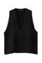 へアリーVネックベスト ミズイロインド/mizuiro ind black