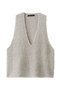 へアリーVネックベスト ミズイロインド/mizuiro ind beige