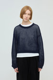 メッシュクルーネックプルオーバー