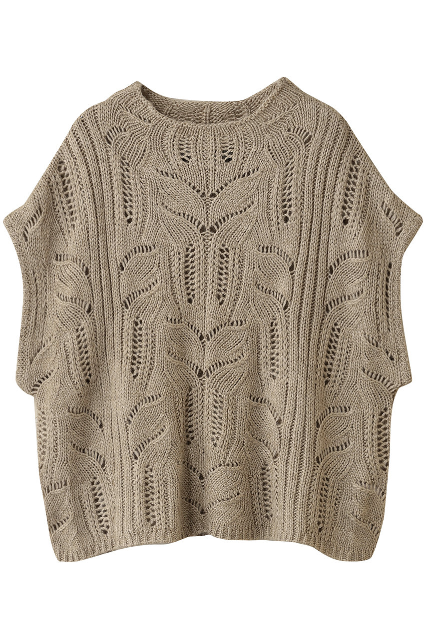 mizuiro ind sheer cable pattern vest ベスト (kinari, F) ミズイロインド ELLE SHOP mizuiro ind sheer cable pattern vest ベスト (kinari, F) ミズイロインド ELLE SHOP