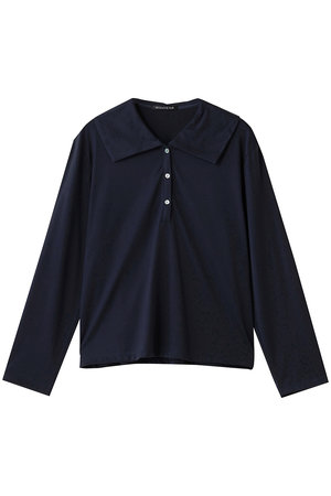 ミズイロインド/mizuiro indのワイドカラーポロシャツ(110400/110404)