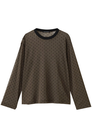 ミズイロインド/mizuiro indのメッシュドットクルーネックプルオーバー(110400/110403)