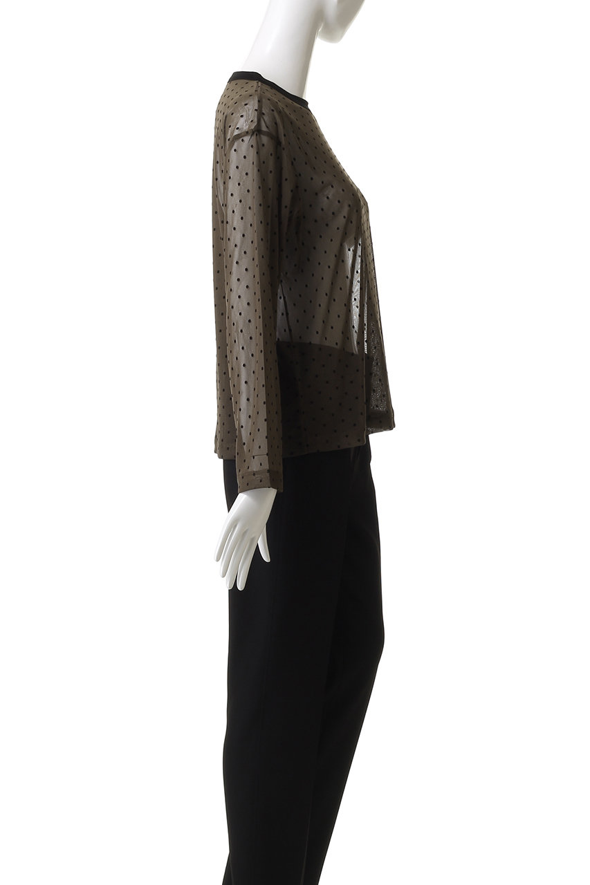 mizuiro ind(ミズイロインド)｜メッシュドットクルーネックプル