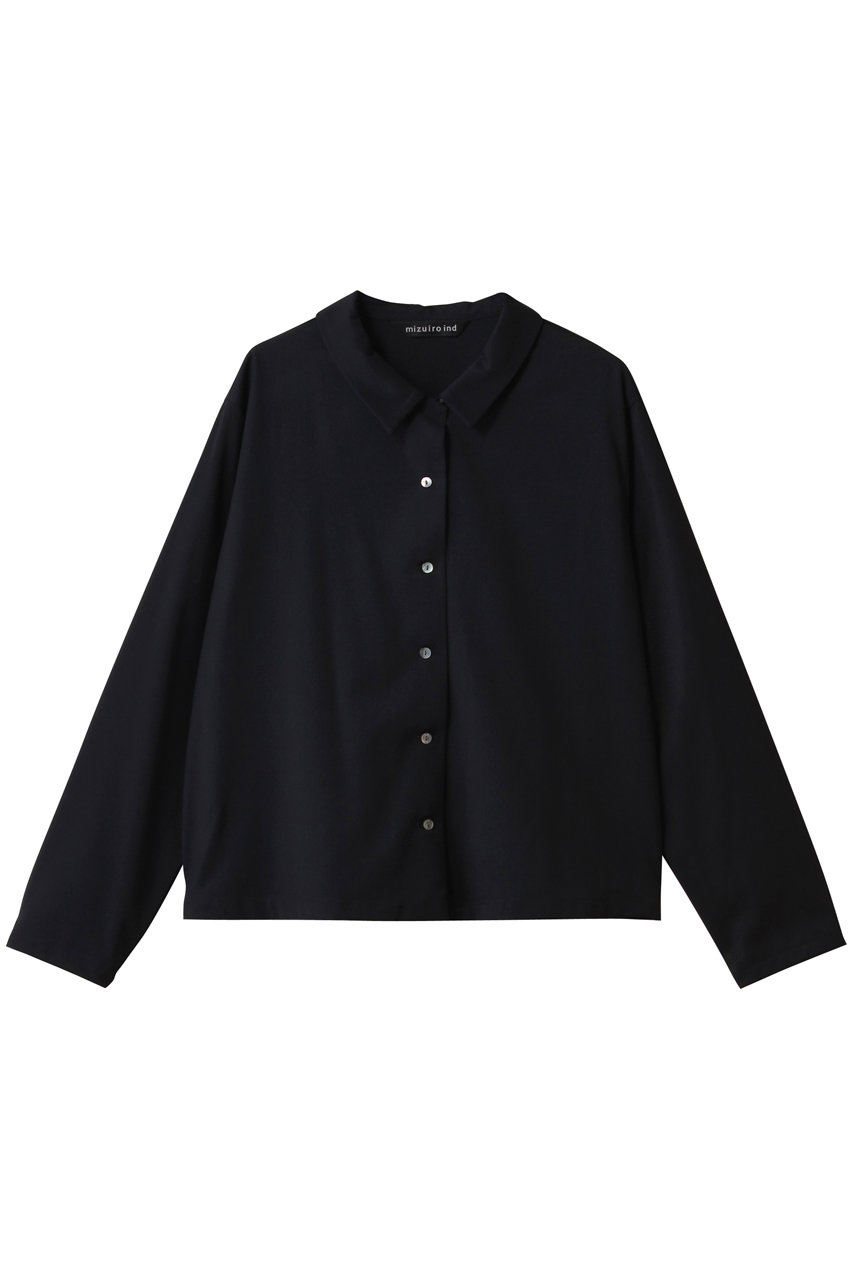mizuiro ind T/R basic shirt シャツ (navyA, F) ミズイロインド ELLE SHOP mizuiro ind T/R basic shirt シャツ (navyA, F) ミズイロインド ELLE SHOP