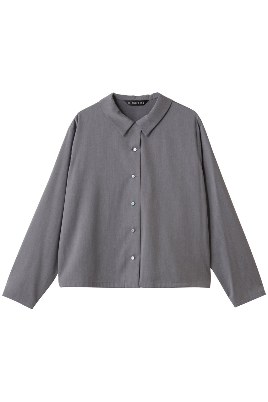 mizuiro ind T/R basic shirt シャツ (grayA, F) ミズイロインド ELLE SHOP mizuiro ind T/R basic shirt シャツ (grayA, F) ミズイロインド ELLE SHOP