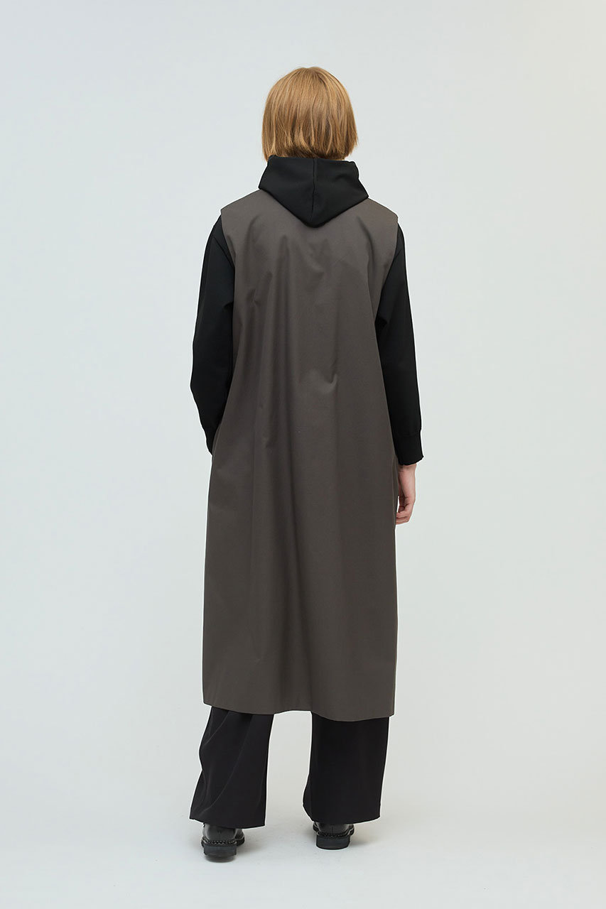 LA7140 新品タグ付き ミズイロインド ウール ロングジレ グレー F LA7140 新品タグ付き ミズイロインド ウール ロングジレ グレー F