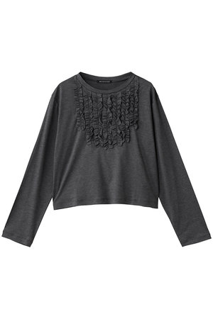 ミズイロインド/mizuiro indのフロントフリルプルオーバー(110100/110103)