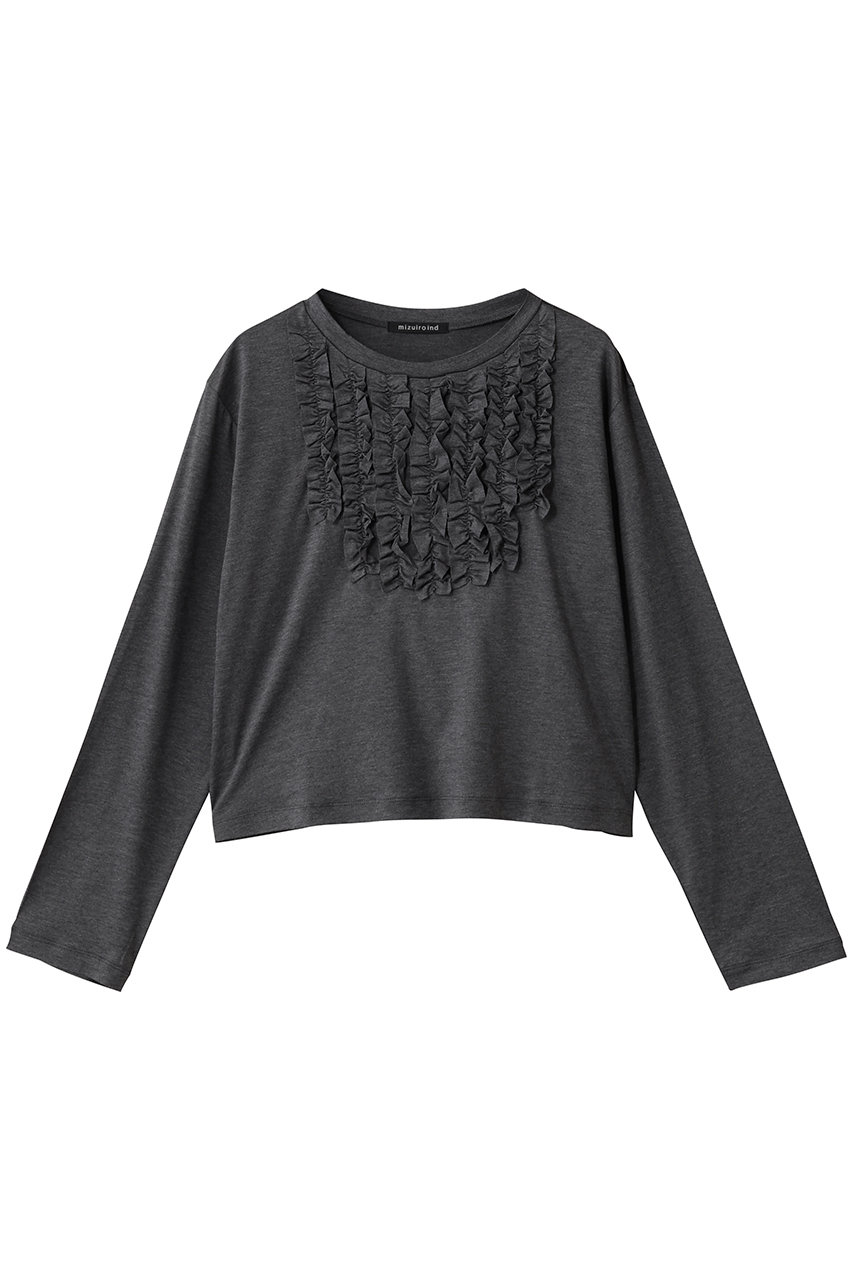 mizuiro ind front frill P/O プルオーバー (c.gray, F) ミズイロインド ELLE SHOP mizuiro ind front frill P/O プルオーバー (c.gray, F) ミズイロインド ELLE SHOP
