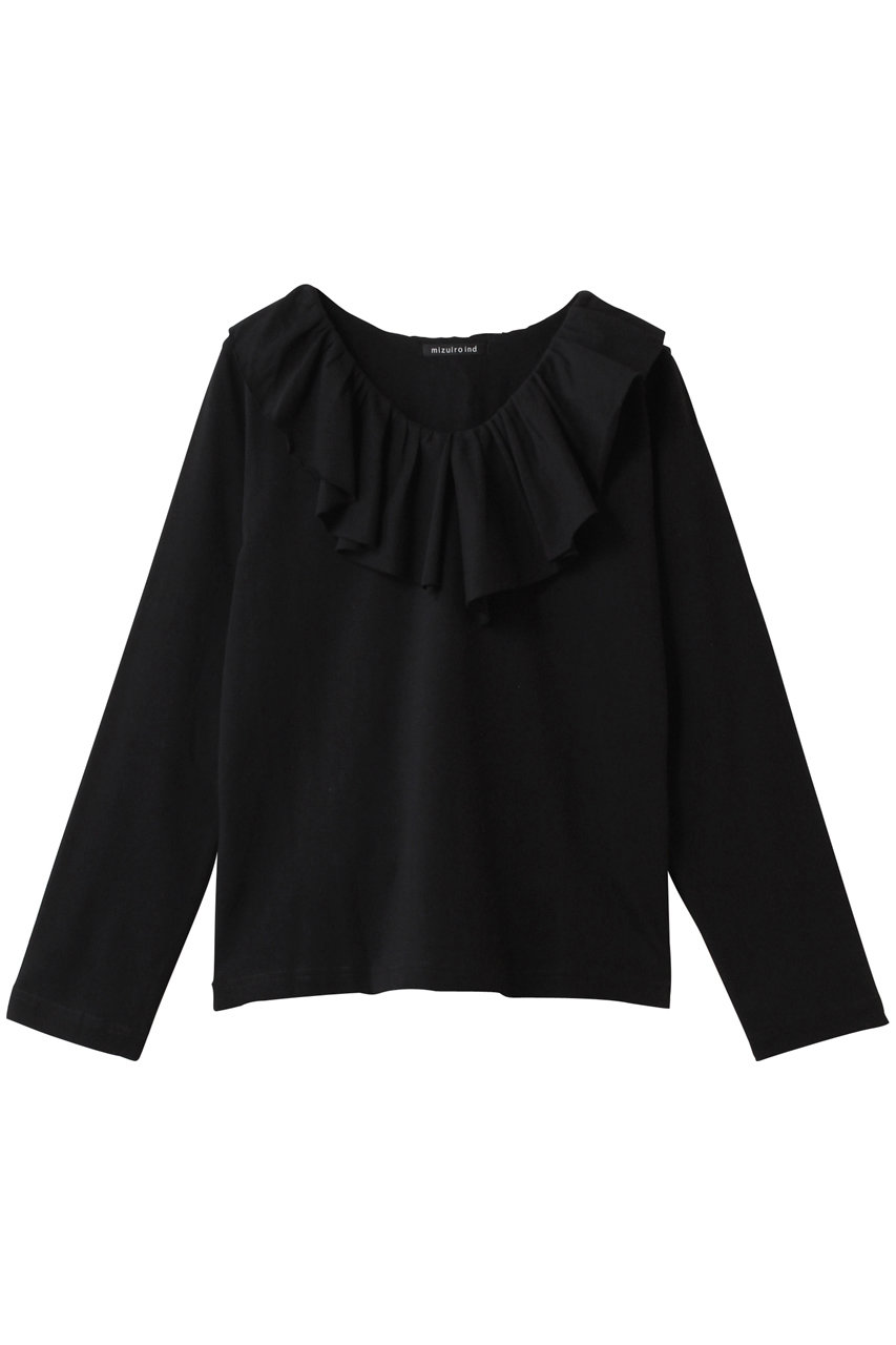 mizuiro ind fill collar long slv P/O プルオーバー (black, F) ミズイロインド ELLE SHOP mizuiro ind fill collar long slv P/O プルオーバー (black, F) ミズイロインド ELLE SHOP