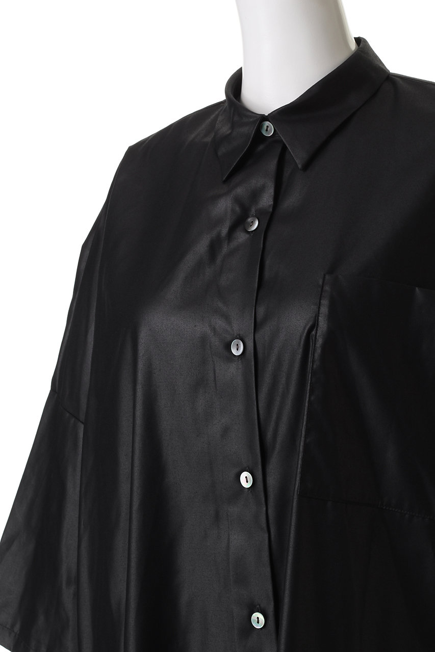 mizuiro ind(ミズイロインド)｜グロッシーワイドハーフスリーブシャツ