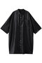 グロッシーワイドハーフスリーブシャツワンピース ミズイロインド/mizuiro ind black